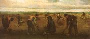 Vincent Van Gogh Farmers Planting Potatoes (nn04) oil painting reproduction
